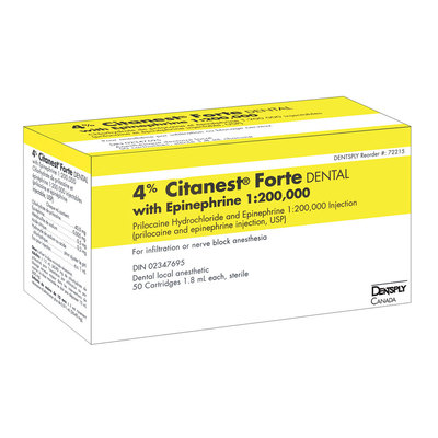 Citanest Forte 4% (50) Epinephrine 1:200,000 (Prilocaine) 