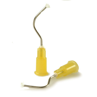 Metal Dento-Infusor Tip with Comfort Hub 19 Gauge, Yellow (Package of 500)