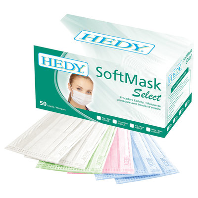 Mask Softmask Select Pink Earloop (50) ASTM 2 (Hedy)