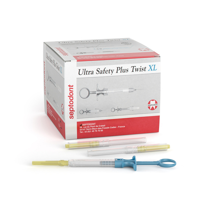 Ultra Safety Plus Twist XL 30g Short (Blue) x 100 + Handle