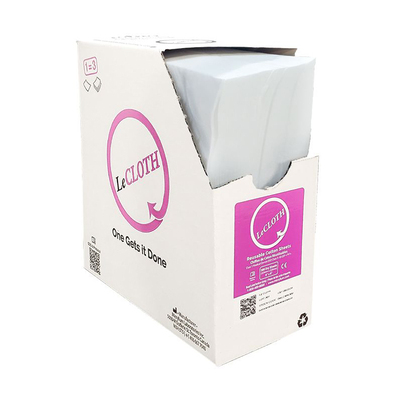 LeCloth 9" x 9" (300 Dry Reusable Cloth Sheets) ECOpack Bag in Box