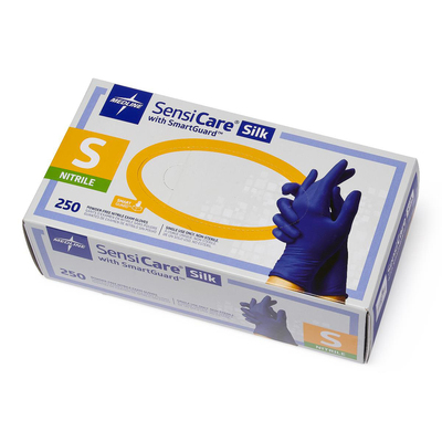 SensiCare Silk Small Powder-Free Nitrile Blue Gloves BX/250