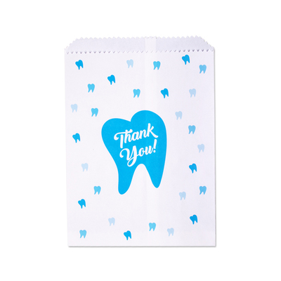 Bags Scatter Thank You Tooth 7.5"x10" (Pk/100 in Paper Bag)