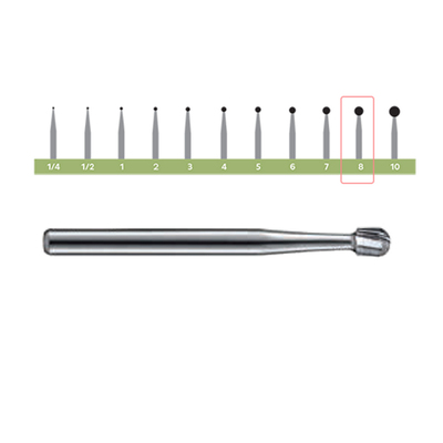 Bur LA 8 Pk/100 (Regular Operative Carbides Round)