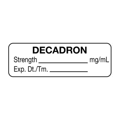 Drug Syringe Label - Decadron (Roll of 610)