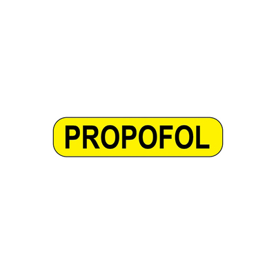 Labels Propofol (Yellow) -1000 40mm x 10mm