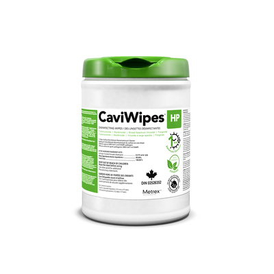 CaviWipes HP 160/can 6"x6.75" (Hydrogen Peroxide)