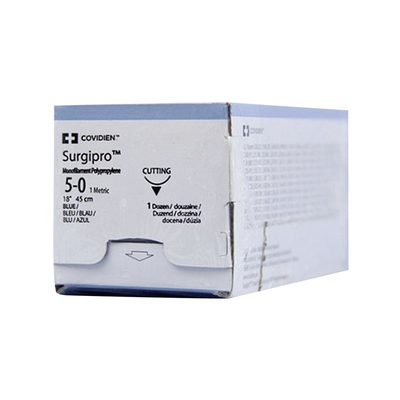 Suture 5-0 Blue P13 Surgipro Non-Absorbable 18" (12)