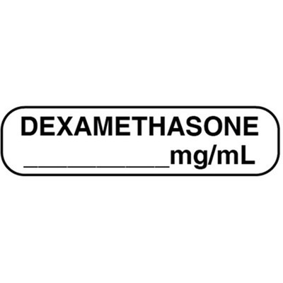 Dexamethasone Label Black & White