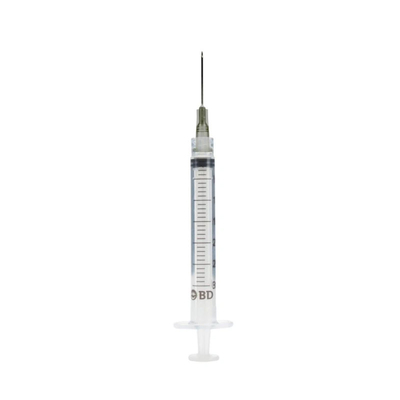 Syringe 3cc w/22g x 1" Needle Sterile LuerLok Bx/100