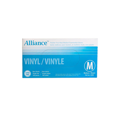 Alliance Vinyl Powder-Free Medium Synthetic Stretch Bx/100 Gloves