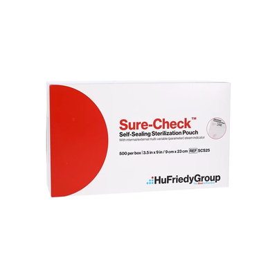 Sure-Check Sterilization Pouch 3.5" x 9", Bulk, 500/Box