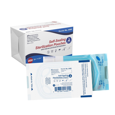 Self-Sealing Sterilization Pouches 2.25" x 2.75" Box/200 (Dynarex)