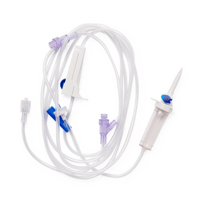 IV Set, 15 Drop/ml, 2 Needle- Free Ports, 108" Tubing, Cs/50