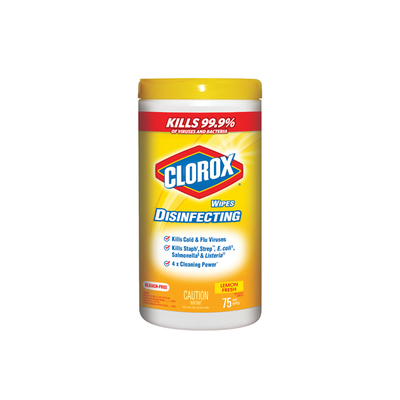 Clorox Wipes 6.5" x 9" Lemon Pk/75