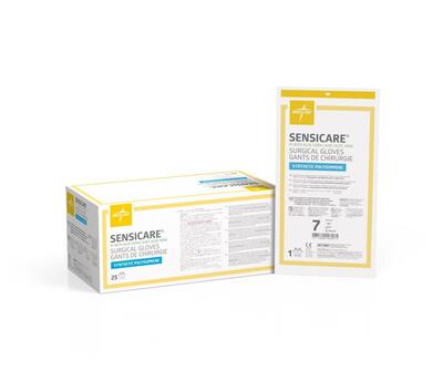 SensiCare PI w/ Aloe Sz 7.0 White Synthetic Polyisoprene Bx/25pr Gloves