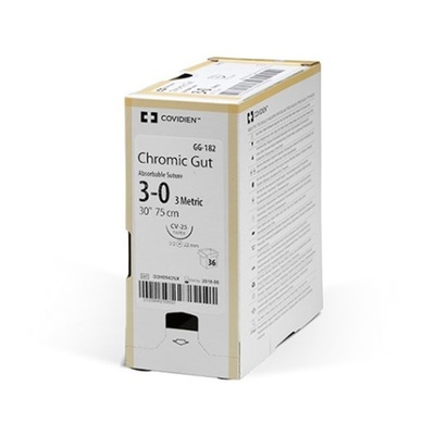 Suture 4-0 Chromic Gut C13 Absorable 30" Bx/12