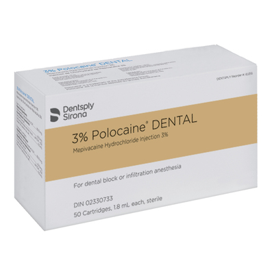 Polocaine 3% Plain (50) Mepivacaine 30mg/ml