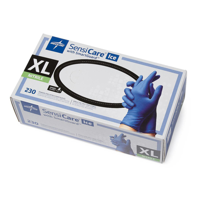 SensiCare Ice X-Large Powder-Free Nitrile Blue Gloves BX/230