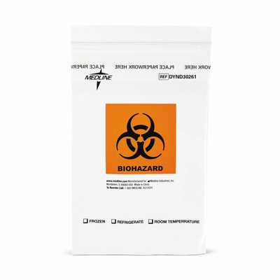 Bag Biohazard Specimen Zip-Style Bx/500