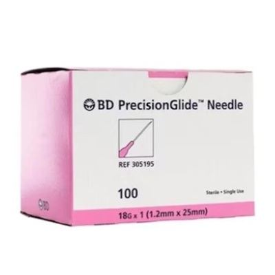 Needle 18ga x 1" BD Bx/100 