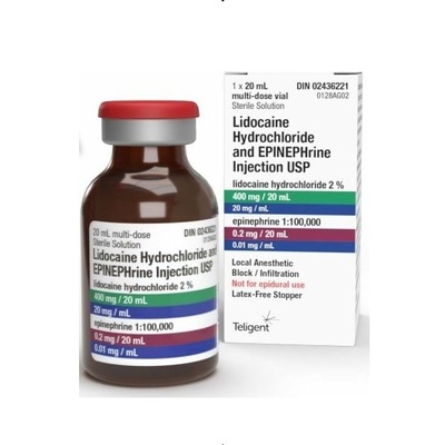 Lidocaine 2% 20ml 1:100,000 Epinephrine W/Preservative