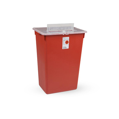 Sharps Container 10 Gallon Red Rigid Plastic Sag #4810 Cs/6