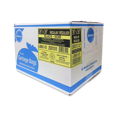 Garbage Bags 26" x 36" Black Regular Cs/250