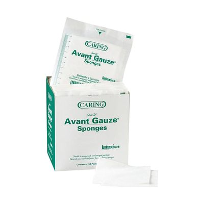 Avant Gauze 5x5cm Sponges 4Ply 2 per Pouch Bx/100