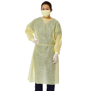 Isolation Yellow Regular/Large Gown SMS Material Cs/100