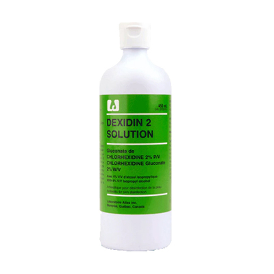 Dexidin 2 Solution 450ml Bottle (2% Chlorhexidine, 4% Isopropyl Alcohol)