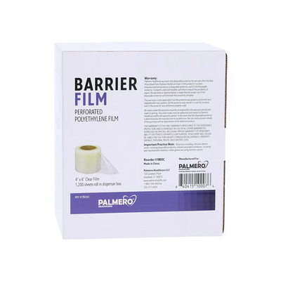 Barrier Film 4"x6" Clear Roll 1200 Sheets in Dispenser