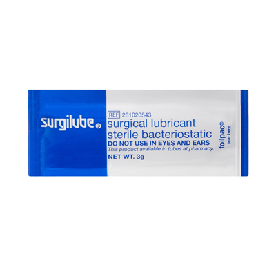 Surgilube Sterile 3gm Foil Pk Lubricating Jelly