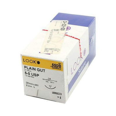 Suture 5-0 Plain Gut 27" C6 Bx/12