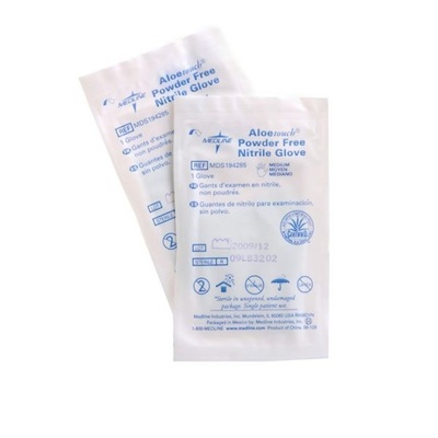 AloeTouch Sterile Medium Single Powder-Free Nitrile (1 pr/bag) Gloves