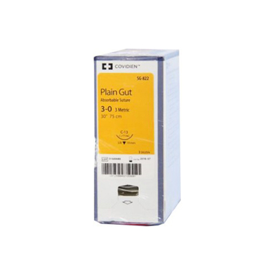 Suture SG822 3-0 Plain Gut C-13 30" Bx/36