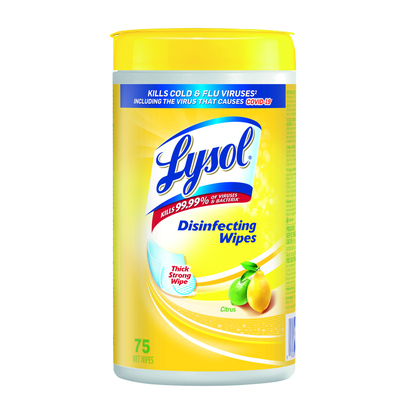 Lysol Wipes Citrus Case/6x75 20x18 cm