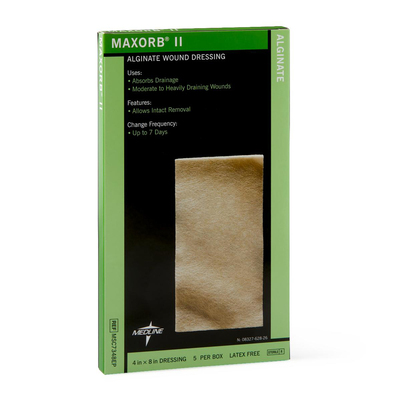 Maxorb II Calcium Alginate 10x20cm Bx/5 Wound Dressing