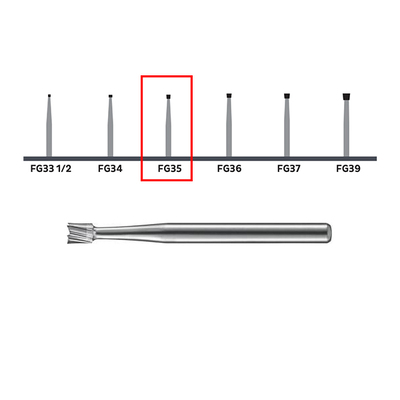 Bur FG 35 Pk/100 (Regular Operative Carbides Inverted Cone)