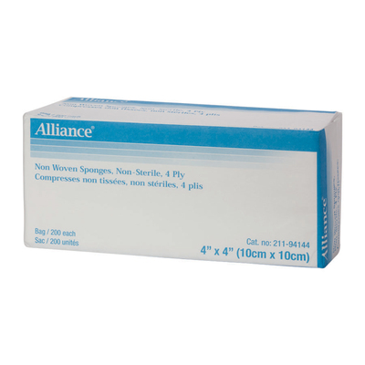 Alliance Sponges 4"x4" Cs/2,000 4-Ply Non-Woven Non-Sterile