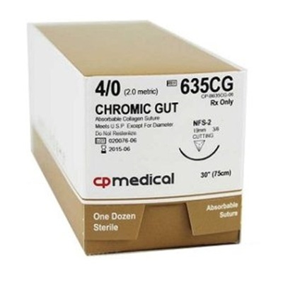 Suture 4-0 Chromic Gut NFS-2 30" Bx/12