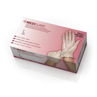 Mediguard Vinyl Powder-Free Large Clear Bx/150 Gloves