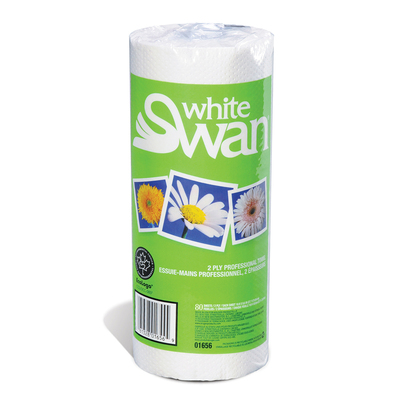 White Swan Towel 10.9" x 8" White 2-Ply (Cs/30x80) #01656