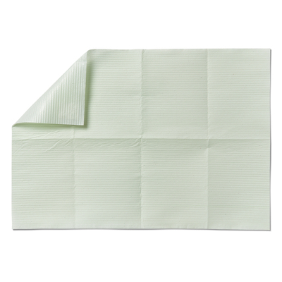 Alliance Dental Bib 13" x 19" 2-Ply Paper With 1-Ply Poly, Green, 500/Case