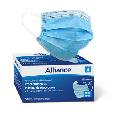 Alliance Procedure Face Mask ASTM Level 3 Blue 50/Bx