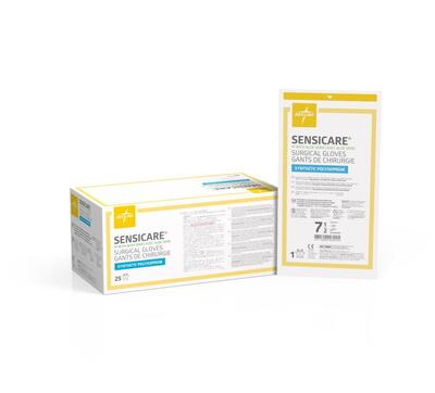 SensiCare PI w/ Aloe Sz 7.5 White Synthetic Polyisoprene Bx/25pr Gloves