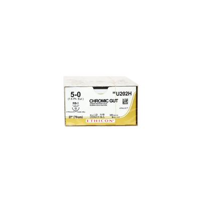 Suture 5-0 Chromic Gut 27" RB-1 Needle Bx/36