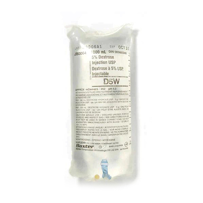 Dextrose 5% 1000ml Bag For Injection USP (1)