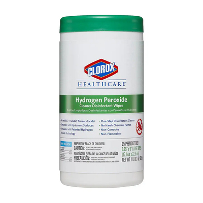 Cloro H2O2 Wipes 6.75" x 9" Pk/95