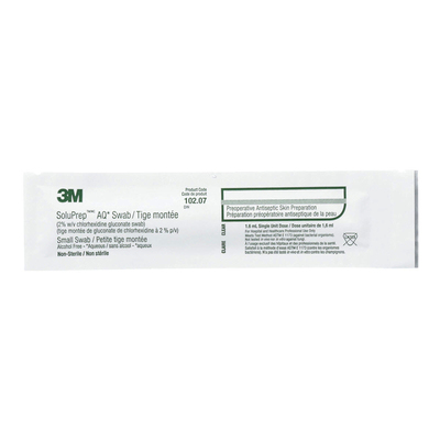 Soluprep AQ Small Swabs (50) 2% CHG, No Alc./1.6ml Per Unit